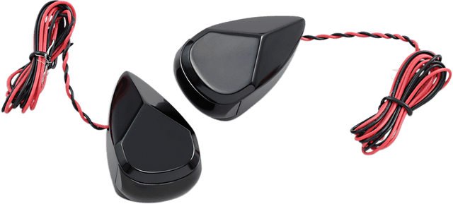 ALLOY ART 2020-1726 Turn Signal - Black - Smoke/Red