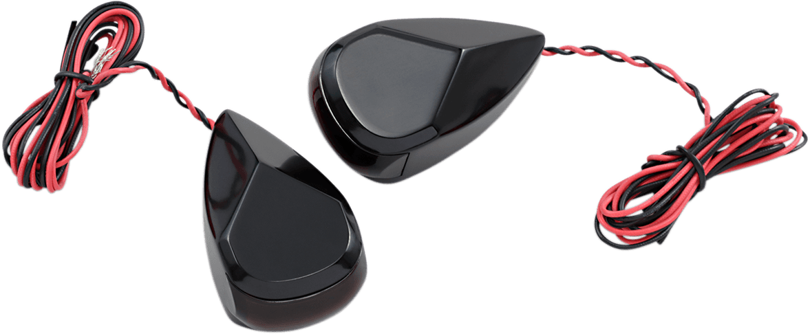 ALLOY ART 2020-1729 Turn Signal - Black - Red/Red