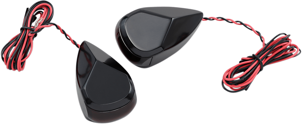 ALLOY ART 2020-1729 Turn Signal - Black - Red/Red