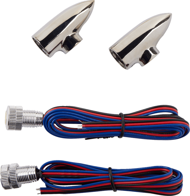PAUL YAFFE BAGGER NATION 2020-1801 Marker Lights - Lightning Bullet - Amber/White - Chrome — image 1 of 2