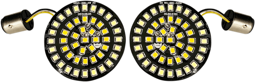 DRAG SPECIALTIES 2020-1807 Bullet-Style Dual Front Turn Signal Insert - White - Amber — image 1 of 3