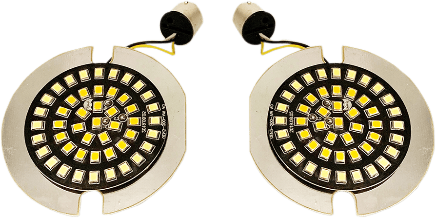 DRAG SPECIALTIES 2020-1808 Flat-Style Dual Front Turn Signal Insert - White - Amber