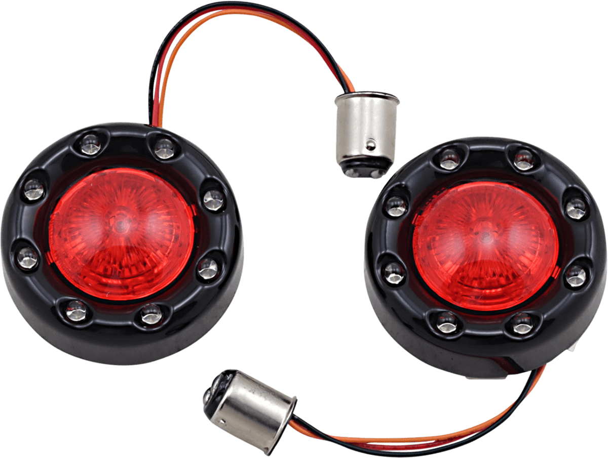 CUSTOM DYNAMICS 2020-1877 Bullet Turn Signal 1157 - Black - Red Lens