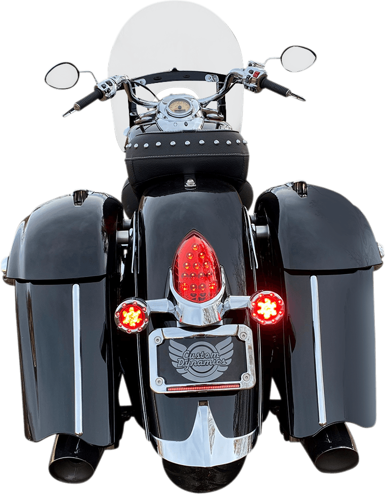 CUSTOM DYNAMICS 2020-1887 ProBEAM® Bullet Ringz™ LED Turn Signals - Chrome/Red — image 2 of 2