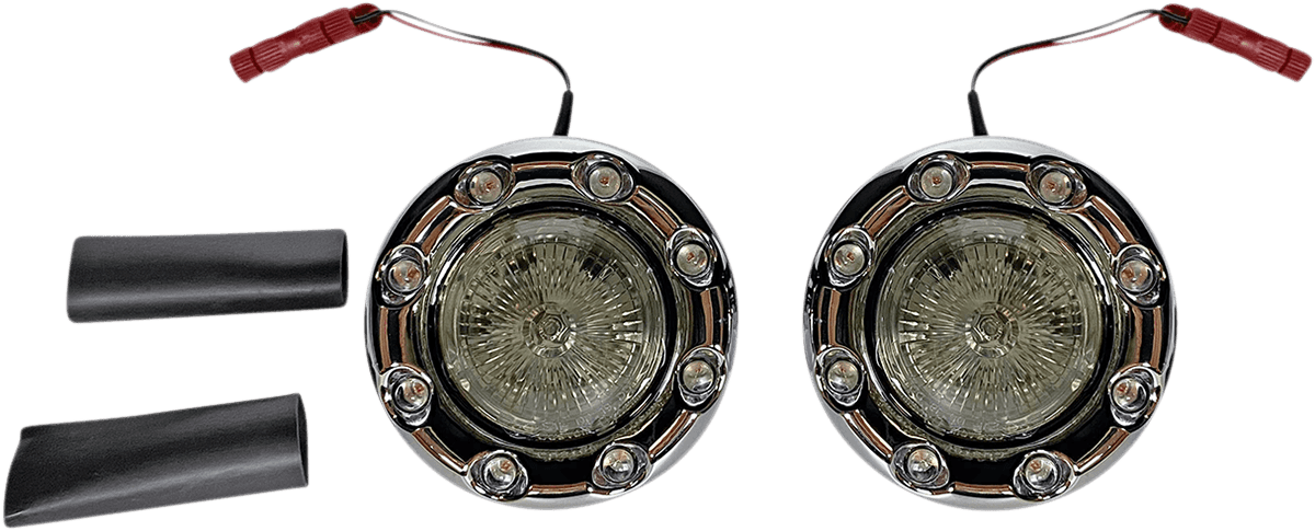 CUSTOM DYNAMICS 2020-1888 ProBEAM® Bullet Ringz™ LED Turn Signals - Chrome/Smoke