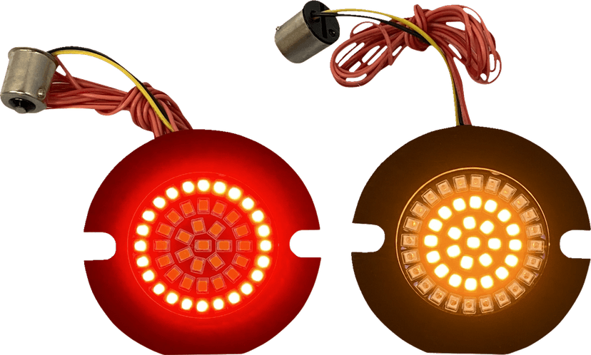 CUSTOM DYNAMICS 2020-1891 Flat Rear Turn Signal - 1156 - Amber Lens — image 1 of 3