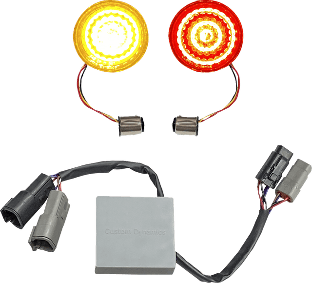 CUSTOM DYNAMICS 2020-2123 Turn Signal Inserts - Amber/Red - Harley-Davidson® — image 1 of 2