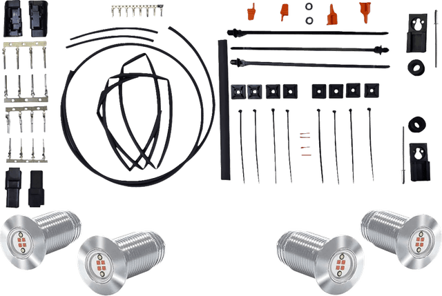 PAUL YAFFE BAGGER NATION 2020-2175 Lightning Bolts Kit - Run/Brake/Turn - Silver — image 2 of 2