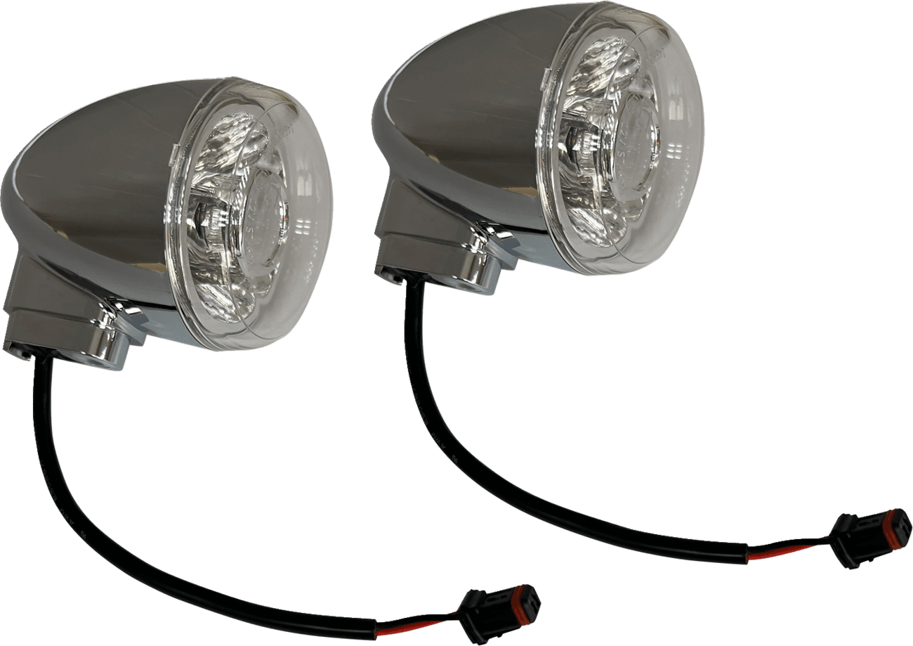 DRAG SPECIALTIES 2020-2314 Turn Signal - Rear - Clear/Amber - Chrome