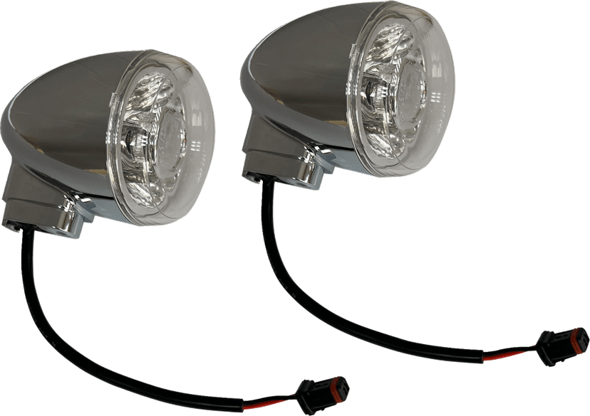 DRAG SPECIALTIES 2020-2314 Turn Signal - Rear - Clear/Amber - Chrome