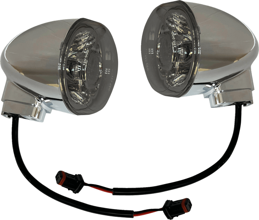 DRAG SPECIALTIES 2020-2315 Turn Signal - Rear - Smoke/Amber - Chrome
