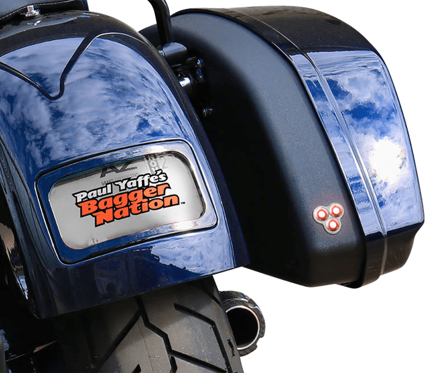 PAUL YAFFE BAGGER NATION 20202420 Tri-Pod Taillight - Lightning Bolts - Triangle - Satin — image 2 of 2