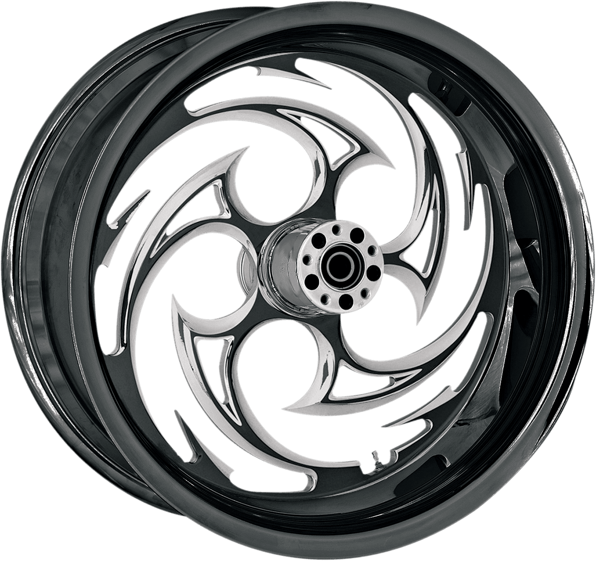 RC COMPONENTS 0202-1449 Wheel - Savage Eclipse - Rear - Single Disc/with ABS - Black Eclipse - 18x5.50 - '09-'23 FL