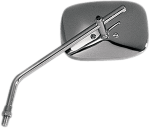 EMGO 2021710 Mirror - Die-Cast - Plain - Side View - Rectangle - M10 x 1.25 - Chrome - Left/Right