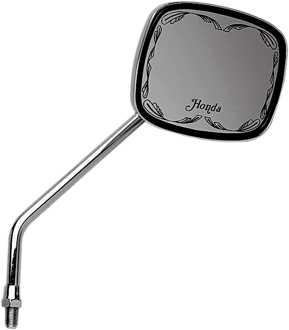 EMGO 2021720 Mirror - Die-Cast - Honda Scrolled - Side View - Rectangle - M10 x 1.25 - Chrome - Left/Right