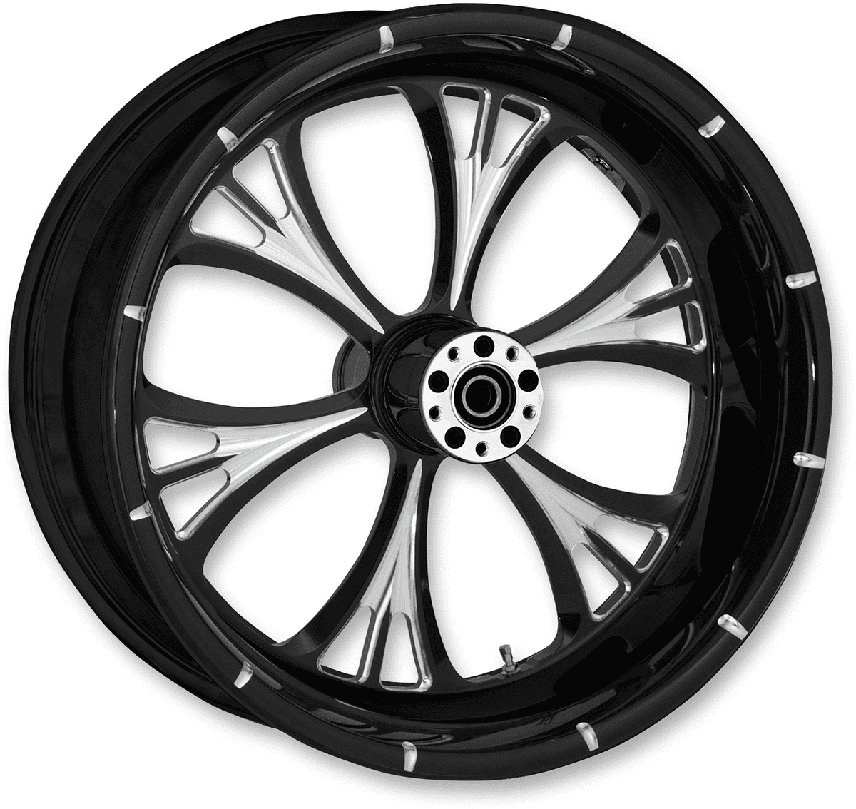 RC COMPONENTS 0202-2049 Wheel - Majestic Eclipse - Rear - Single Disc/without ABS - Black Eclipse - 18x5.5 - '09-'23 FLH