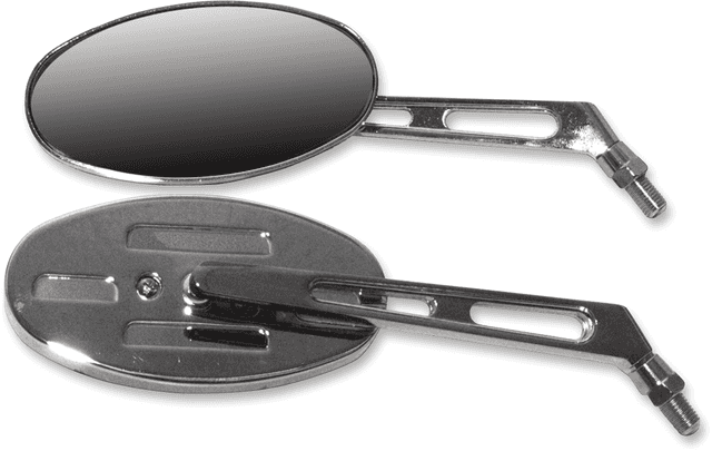 EMGO 20-26305 Mirrors - Side View - Oval - Short - Pair
