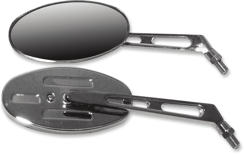 EMGO 20-26305 Mirrors - Side View - Oval - Short - Pair