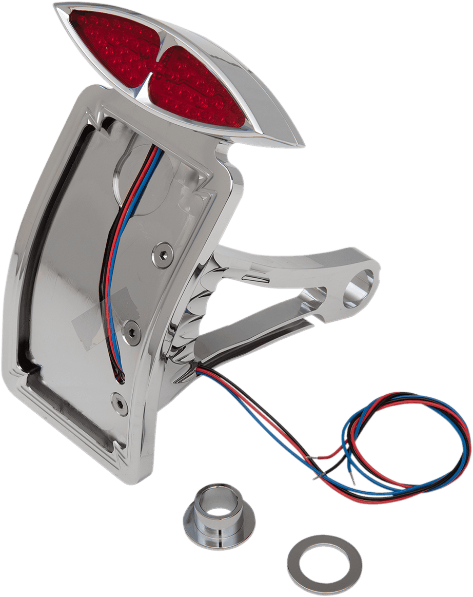 DRAG SPECIALTIES 2030-0171 Taillight/License Plate Mount - Curved - Vertical