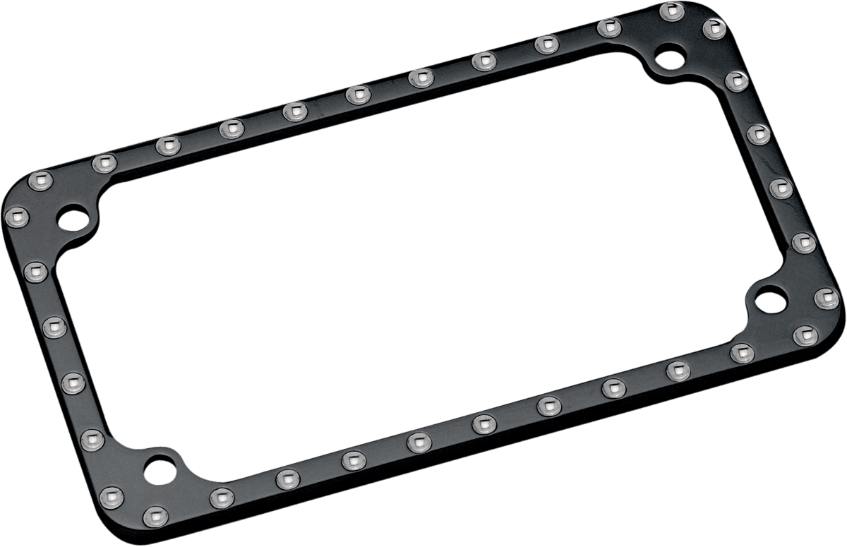 COVINGTONS 2030-0240 Frame - License Plate Machined Diamond-Edge - Black