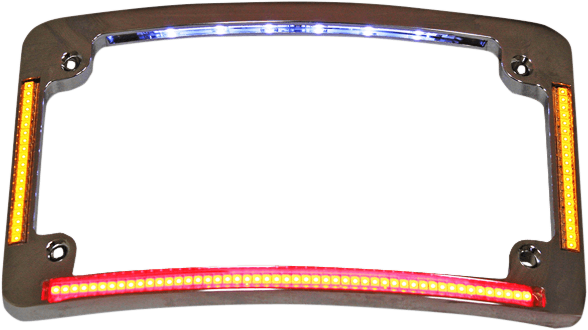 CUSTOM DYNAMICS 2030-0787 License Plate Frame - Radius - Chrome