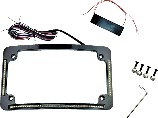 CUSTOM DYNAMICS 2030-0788 License Plate Frame - Radius - Black — image 2 of 2