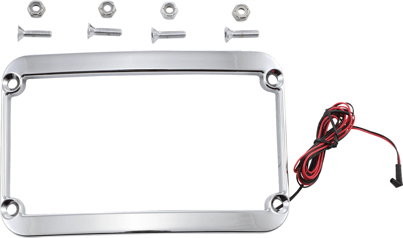 KLOCK WERKS 2030-0803 License Plate Frame - LED - Chrome