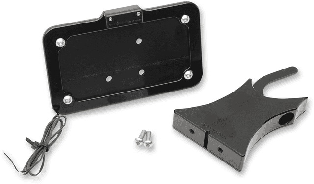 ACCUTRONIX 2030-0814 Side Mount License Plate - Black — image 1 of 2