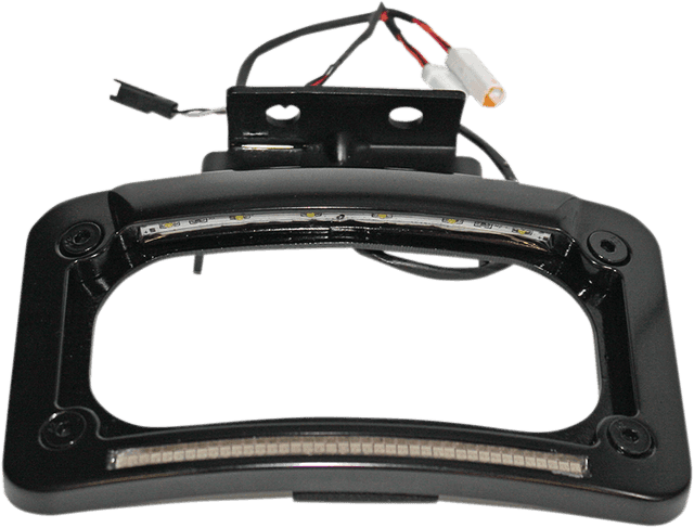 CUSTOM DYNAMICS 2030-1433 Dual-LED License Place Frame - Indian - Black