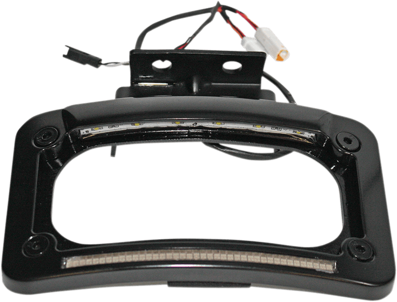 CUSTOM DYNAMICS 2030-1433 Dual-LED License Place Frame - Indian - Black