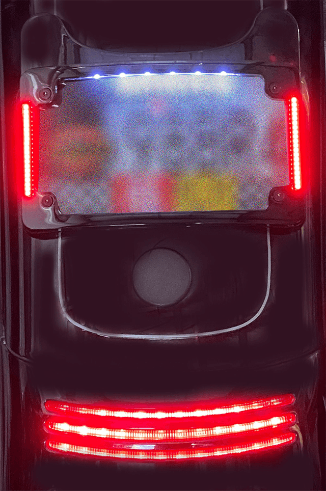 CUSTOM DYNAMICS 2030-1485 Curved License Plate Frame - Black — image 4 of 4