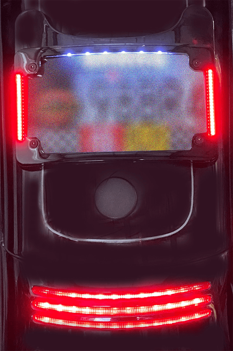 CUSTOM DYNAMICS 2030-1485 Curved License Plate Frame - Black — image 4 of 4