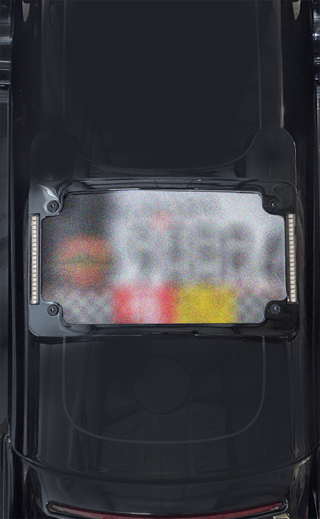 CUSTOM DYNAMICS 2030-1485 Curved License Plate Frame - Black — image 3 of 4
