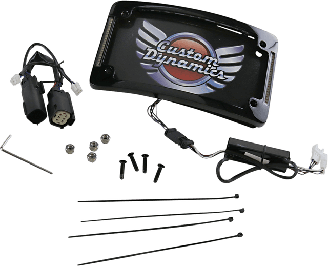 CUSTOM DYNAMICS 2030-1485 Curved License Plate Frame - Black — image 1 of 4