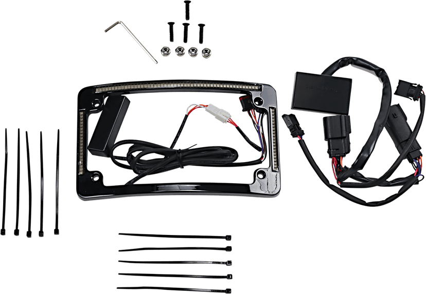CUSTOM DYNAMICS 2030-1487 Radius License Plate Frame - Black — image 1 of 2