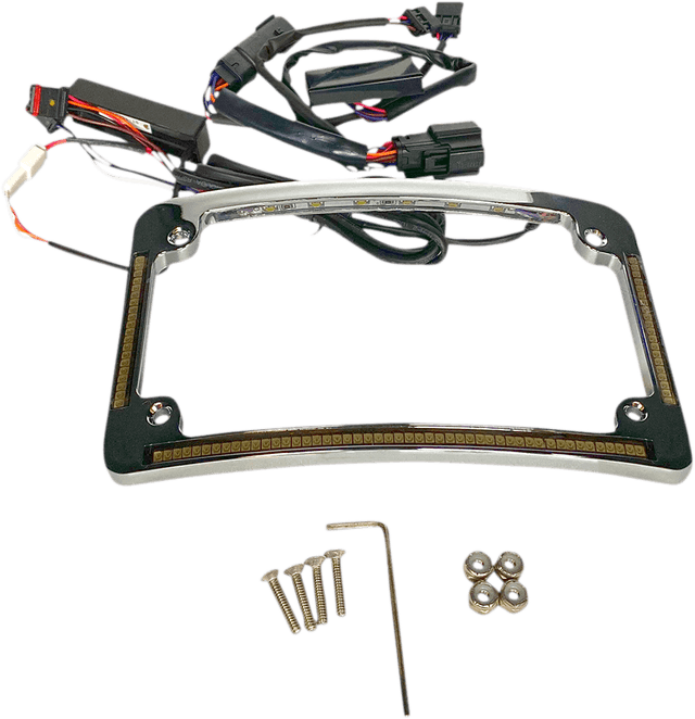 CUSTOM DYNAMICS 2030-1488 Radius License Plate Frame - Chrome — image 2 of 2