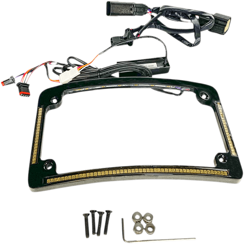 CUSTOM DYNAMICS 2030-1489 Radius License Plate Frame - Black — image 2 of 2