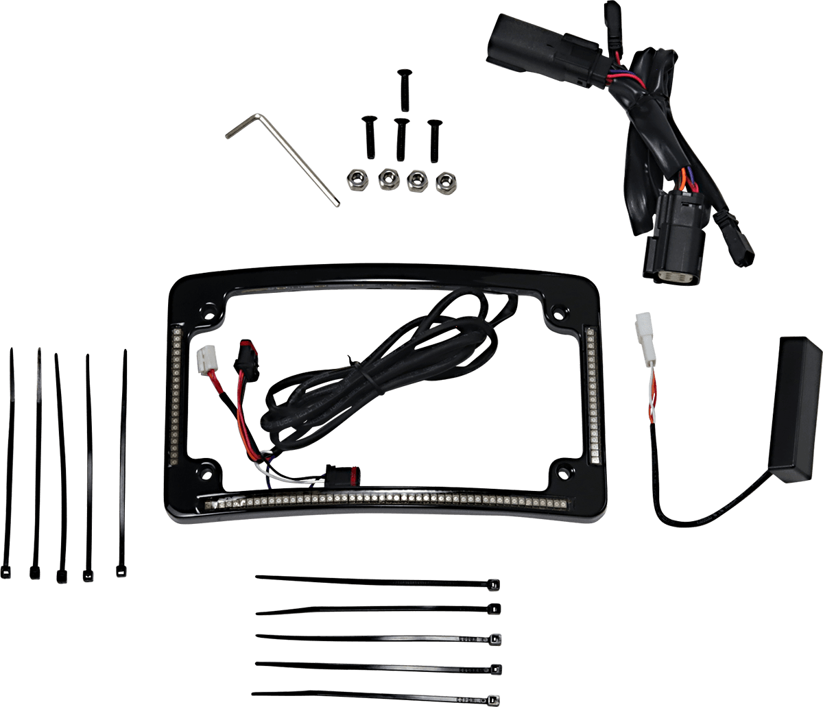 CUSTOM DYNAMICS 2030-1489 Radius License Plate Frame - Black