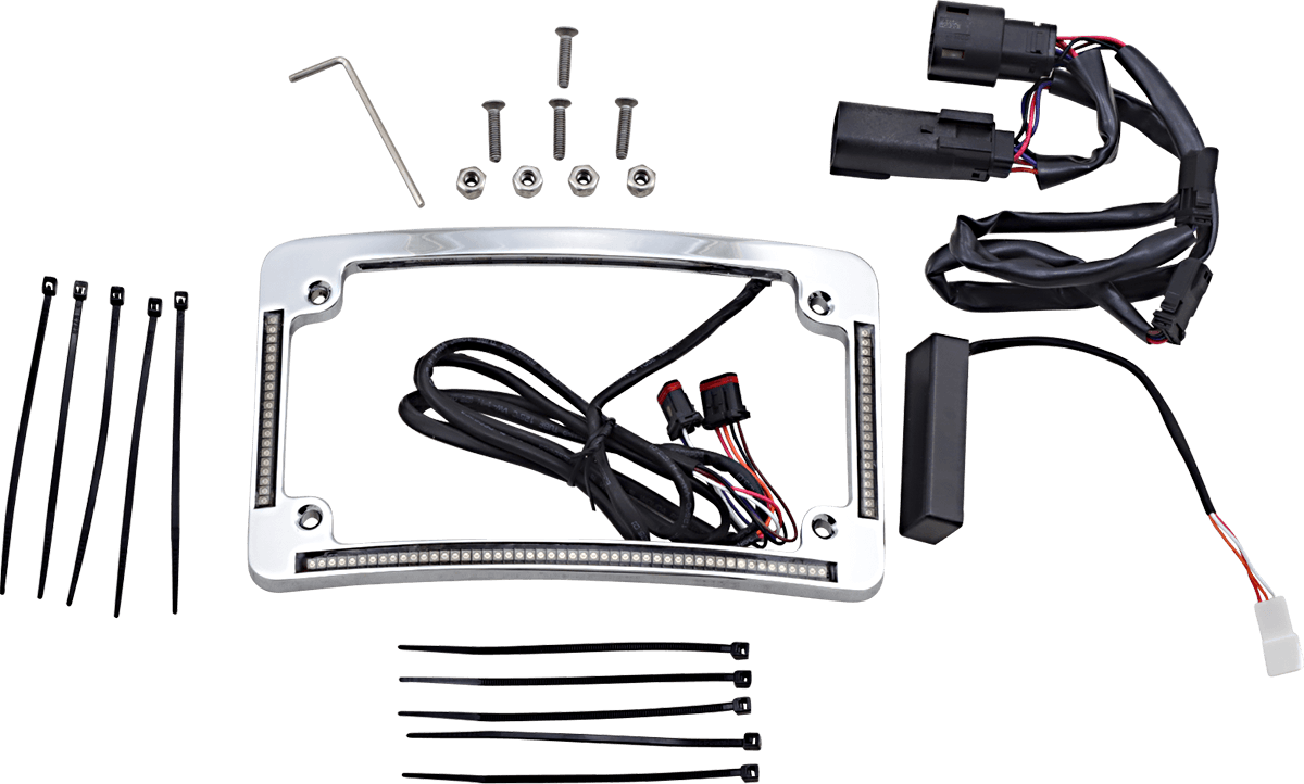 CUSTOM DYNAMICS 2030-1490 Radius License Plate Frame - Chrome