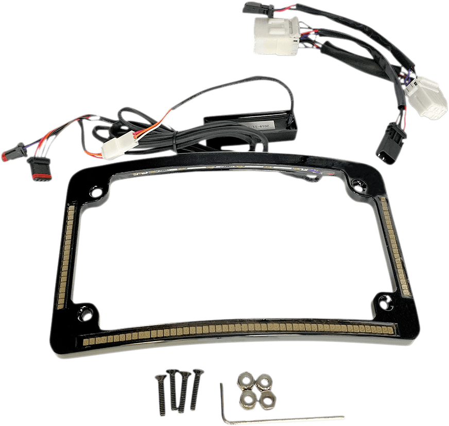 CUSTOM DYNAMICS 2030-1491 Radius License Plate Frame - Black
