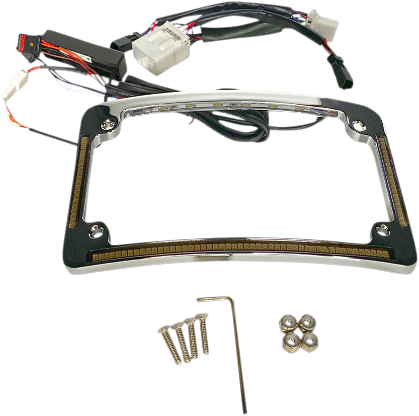 CUSTOM DYNAMICS 2030-1492 Radius License Plate Frame - Chrome