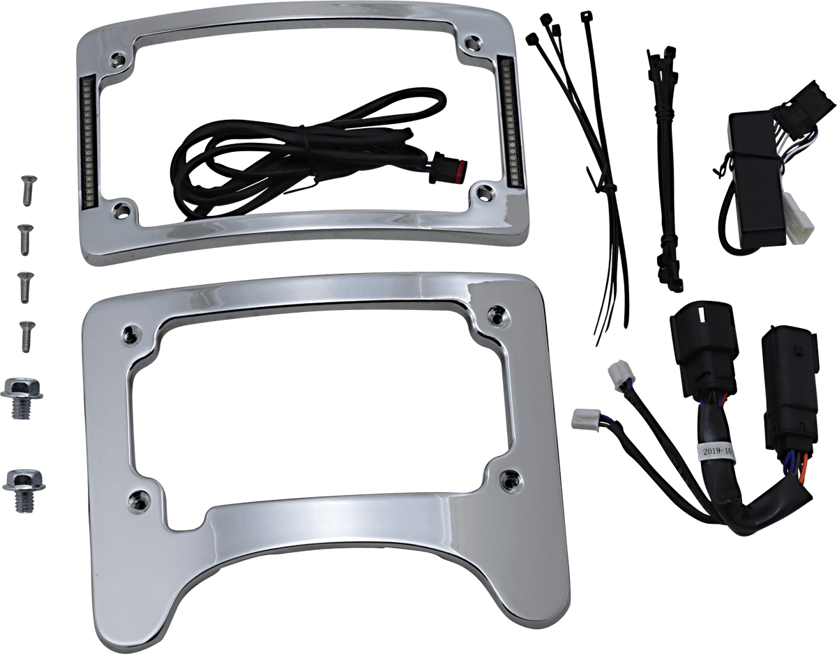 CUSTOM DYNAMICS 2030-1496 License Plate Frame/Turn Signal Eliminator - Chrome