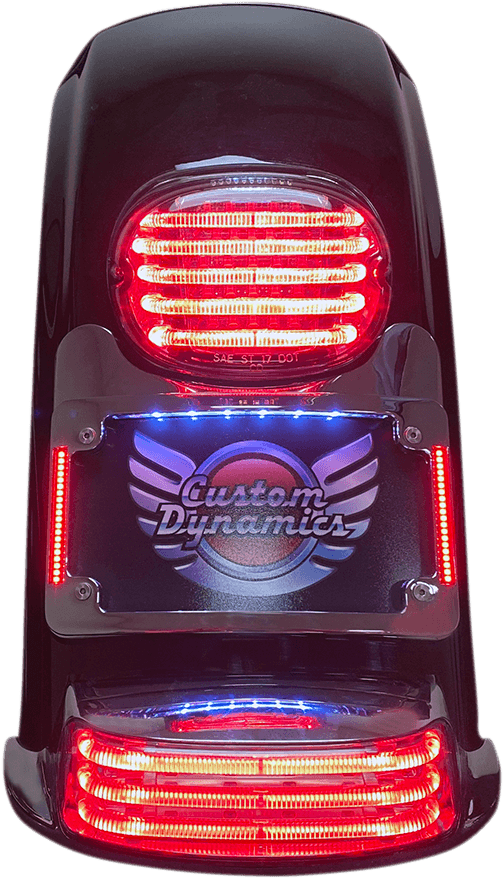 CUSTOM DYNAMICS 2030-1496 License Plate Frame/Turn Signal Eliminator - Chrome — image 2 of 2