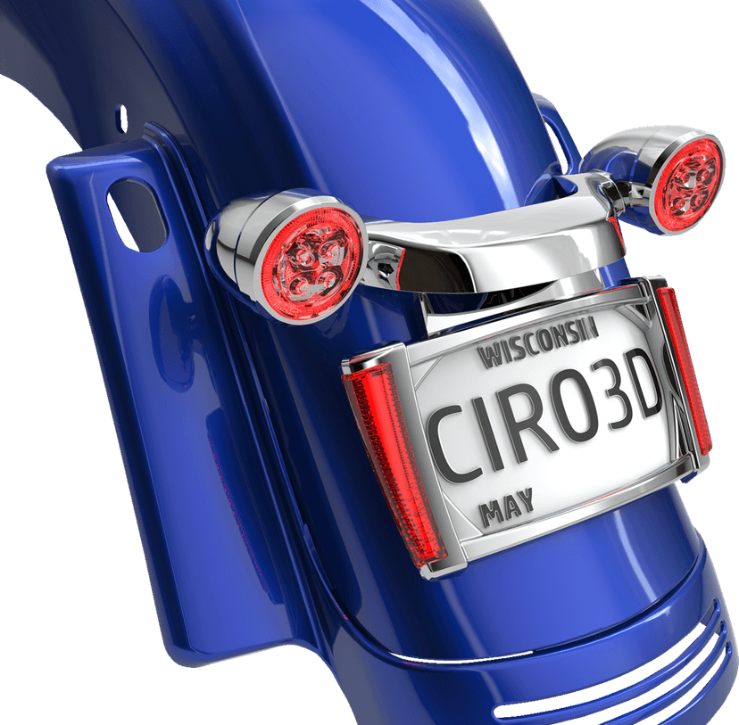 CIRO 2030-2086 License Plate Frame - Chrome - Red — image 2 of 2