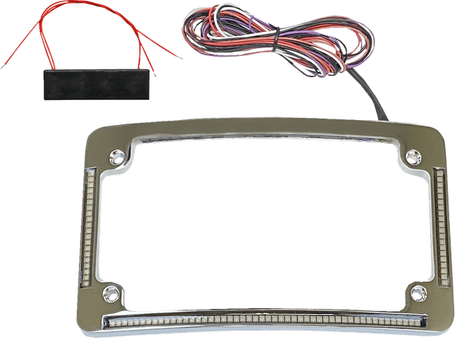CUSTOM DYNAMICS 2030-2289 License Plate Frame - Red/White LED - Chrome — image 2 of 2