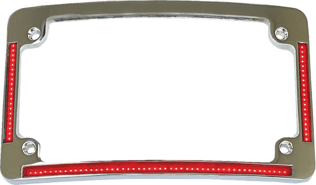 CUSTOM DYNAMICS 2030-2289 License Plate Frame - Red/White LED - Chrome — image 1 of 2