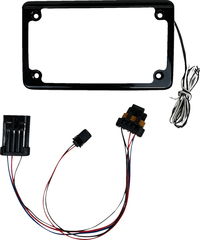 CUSTOM DYNAMICS 2030-2306 Lighted License Plate Frame - Gloss Black - RZR