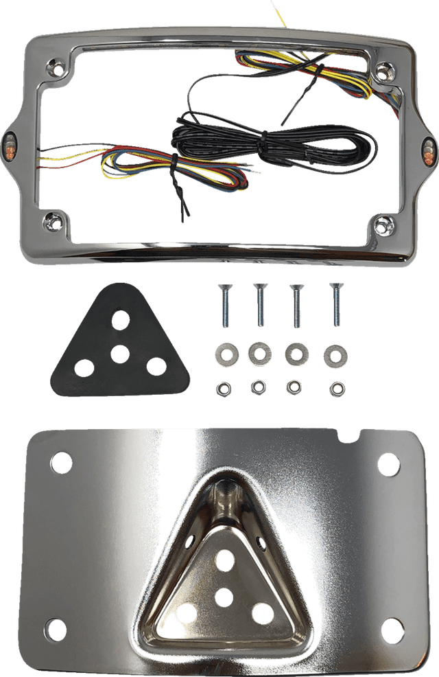 KODLIN USA 2030-2311 License Plate Kit - Amber/Red/White - Chrome — image 1 of 2