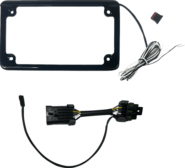 CUSTOM DYNAMICS 2030-2390 Lighted License Plate Frame - Gloss Black - RZR Pro
