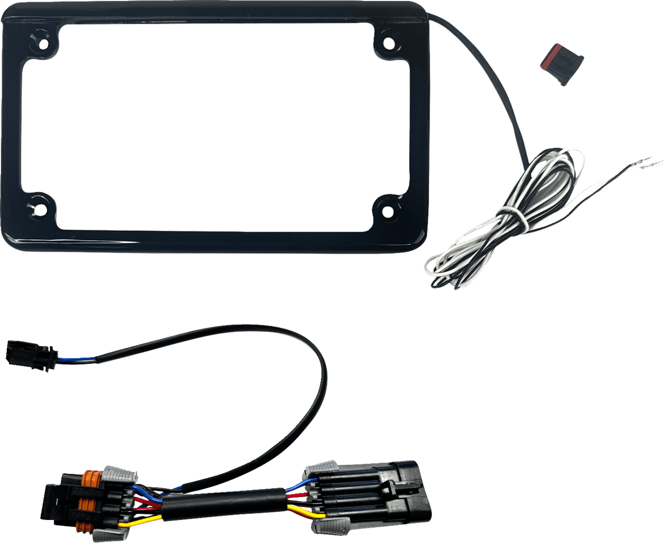 CUSTOM DYNAMICS 2030-2391 Lighted License Plate Frame - Gloss Black - RZR